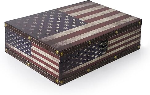 DreamsEden Wooden Decorative Storage Box, Vintage Treasure Box Letter Paper Container Keepsake Case for Gifts Home Decorations in Saudi Arabia