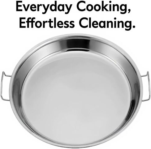 Stainless Steel Liangpi Plate, 10.2 in, Dual Handle Cooking Pan, Flat Bottom, Home Kitchen Use in Saudi Arabia