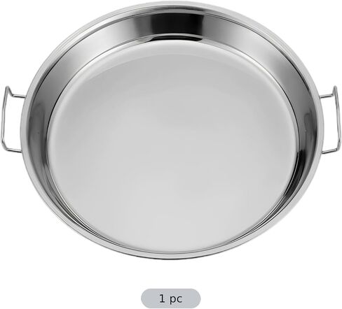 Stainless Steel Liangpi Plate, 10.2 in, Dual Handle Cooking Pan, Flat Bottom, Home Kitchen Use in Saudi Arabia