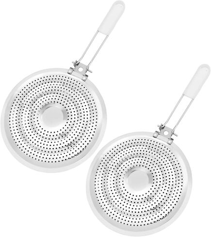Two Pieces Stainless Steel Heat Diffuser, with Removable Handle and Foldable Design, for Gas and Electric Stove, Good for Small Pots, Stops Food Burning in Saudi Arabia