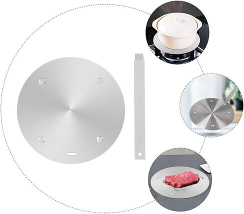 Stainless Steel Induction Plate Heat Diffuser Cooking Adapter 160mm X 3.4mm for Gas Stove and Induction Cooktop Kitchen Use in Saudi Arabia