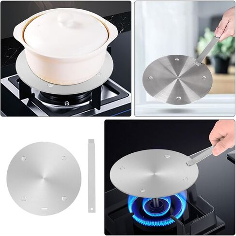 Stainless Steel Induction Plate Heat Diffuser Cooking Adapter 160mm X 3.4mm for Gas Stove and Induction Cooktop Kitchen Use in Saudi Arabia