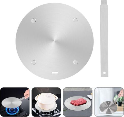 Stainless Steel Induction Plate Heat Diffuser Cooking Adapter 160mm X 3.4mm for Gas Stove and Induction Cooktop Kitchen Use in Saudi Arabia