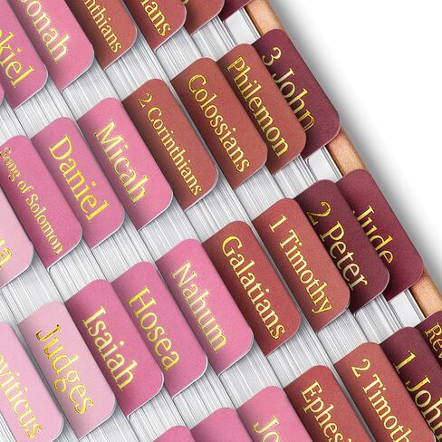 Mr. Pen- Bible Tabs, 75 Tabs, Rose Ombre, Gold Foil Embossed Lettering, Laminated Bible Tabs for Women and Men, Bible Tabs for Study Bible Index Tabs, Bible Book Tabs, Bible Labels Tabs in Saudi Arabia