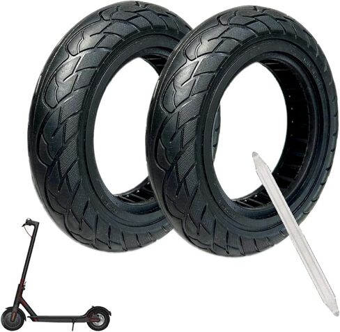 إطار صلب 10x2.125، استبدال الإطارات 10 بوصة، إطار بدون أنبوب لسكوتر كهربائي Segway Ninebot F20/F25/F30/F40/F65/D18W/D28U/D38U Gotrax G4/XR/V2 Hiboy S2 Pro (عبوتان) in Saudi Arabia