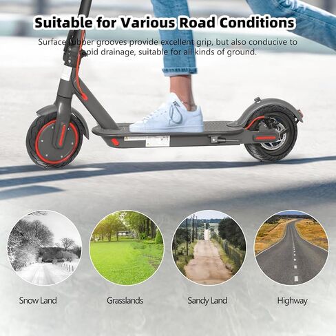 إطار صلب 10x2.125، استبدال الإطارات 10 بوصة، إطار بدون أنبوب لسكوتر كهربائي Segway Ninebot F20/F25/F30/F40/F65/D18W/D28U/D38U Gotrax G4/XR/V2 Hiboy S2 Pro (عبوتان) in Saudi Arabia