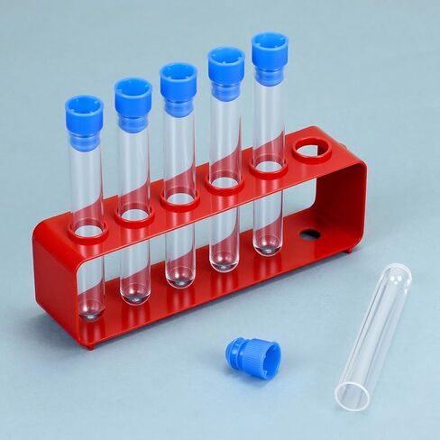 QWORK 2-Rack Laboratory Test Tube Set with Airtight Cap & 12 Transparent Scientific Test Tubes, Party Decorations Shot Tubes in Saudi Arabia