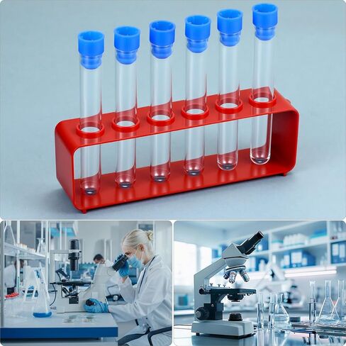 QWORK 2-Rack Laboratory Test Tube Set with Airtight Cap & 12 Transparent Scientific Test Tubes, Party Decorations Shot Tubes in Saudi Arabia