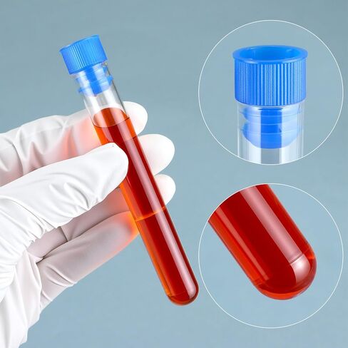 QWORK 2-Rack Laboratory Test Tube Set with Airtight Cap & 12 Transparent Scientific Test Tubes, Party Decorations Shot Tubes in Saudi Arabia