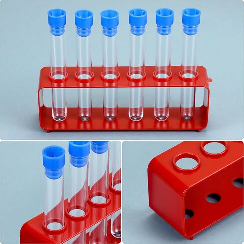 QWORK 2-Rack Laboratory Test Tube Set with Airtight Cap & 12 Transparent Scientific Test Tubes, Party Decorations Shot Tubes in Saudi Arabia