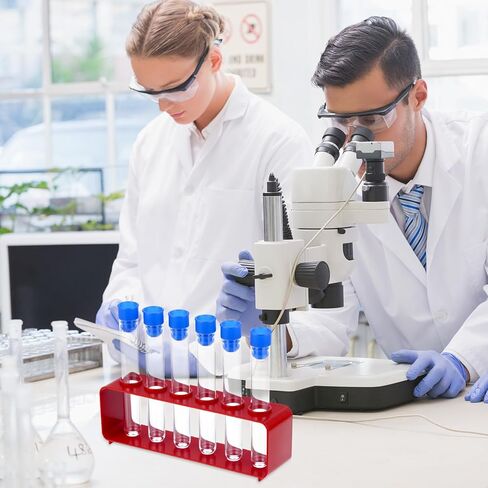 QWORK 2-Rack Laboratory Test Tube Set with Airtight Cap & 12 Transparent Scientific Test Tubes, Party Decorations Shot Tubes in Saudi Arabia