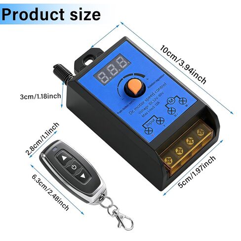 Wireless DC Motor Remote Control Switch,DC 12V-60V 12A M29B Motor Speed Controller Remote Control Switch,Wireless Remote Switch with 100 ft Range,Suitable for Various DC Motors,Lighting Fixtures,Fan. in Kuwait