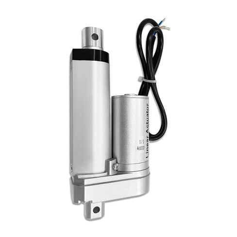 One Pair of 6" Inch (150mm) Stroke 12V Electric Linear Actuator 225lbs (1000N) Load Capacity 10mm/s IP55 Waterproof Silver Aluminum in Saudi Arabia