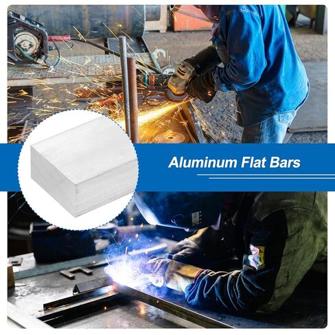 MECCANIXITY Square Aluminum Flat Bar, 5/8" (16mm) Thick x 1-3/16" (30mm) Width x 13" (330.2mm) Long 6063 Aluminum Flat Plate Solid New Mill Stock Silver for Industrial Building in Saudi Arabia