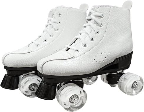 Quad Roller Skate Adult Double-Row Leather Skates Universal high top-Wheel Skates Adjustable Outdoor Freestyle Skates in Saudi Arabia