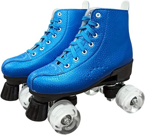 Quad Roller Skate Adult Double-Row Leather Skates Universal high top-Wheel Skates Adjustable Outdoor Freestyle Skates in Saudi Arabia