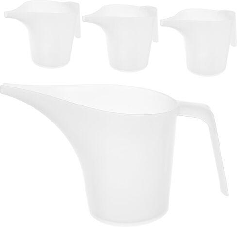 Alipis 4pcs Long Spout Measuring Cup Pitcher Plastic Funnel for Baking Soap Making Lab Watering Easy-read Graduations in Saudi Arabia