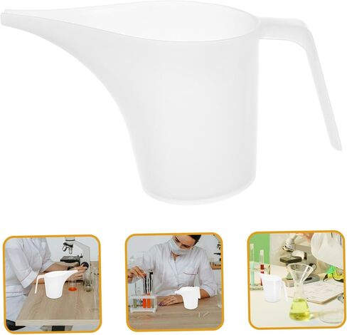 Alipis 4pcs Long Spout Measuring Cup Pitcher Plastic Funnel for Baking Soap Making Lab Watering Easy-read Graduations in Saudi Arabia