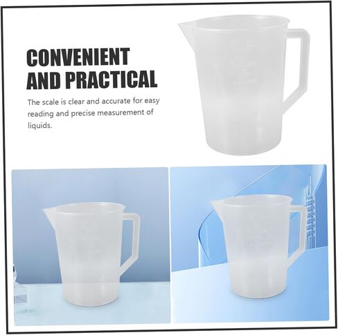 VALICLUD Batter Measuring Cup Graduated Wide Mouth Plastic Beaker Science Experiments Kitchen Use in Saudi Arabia
