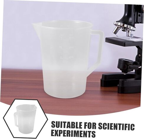 VALICLUD Batter Measuring Cup Graduated Wide Mouth Plastic Beaker Science Experiments Kitchen Use in Saudi Arabia