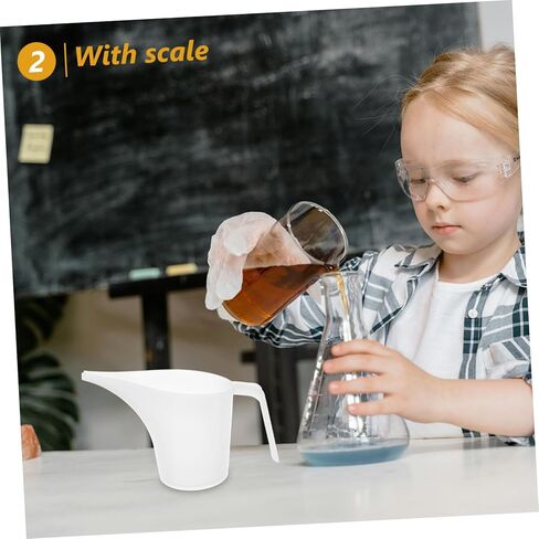 Ciieeo 4pcs Plastic Measuring Cup Funnel Pitcher Graduations Versatile for Baking Soap Watering Lab Use in Saudi Arabia