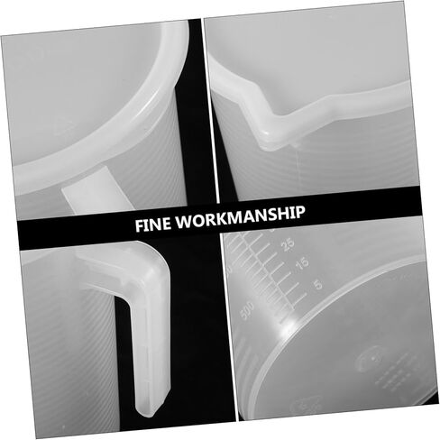 Plastic Measuring Cup Scale 5l Measuring Jug for Drinks Coffee Pitcher Lid in Kuwait