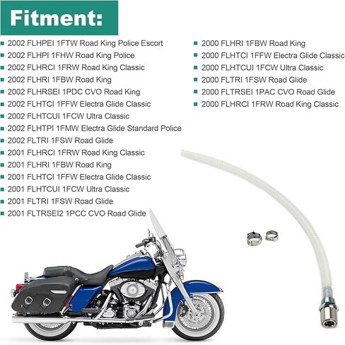 مجموعة تركيب صمام فحص خط الوقود توصيل سريع لـ Harley-Davidson Road King FLHR Road Glide FLTR Electric Glide FLHT 2000-2002 61408-00A 6140800A in Saudi Arabia