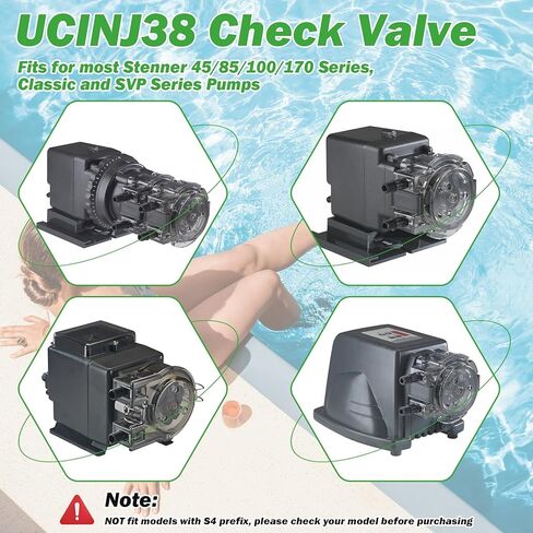 3/8-Inch UCINJ38 Injection Check Valve Replacement Compatible with Stenner Pumps 45/85/100/170 Series, Classic Series, 3/8" Duckbill Check Valve (2 Pack) in Saudi Arabia