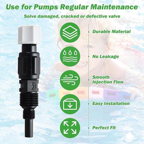 3/8-Inch UCINJ38 Injection Check Valve Replacement Compatible with Stenner Pumps 45/85/100/170 Series, Classic Series, 3/8" Duckbill Check Valve (2 Pack) in Saudi Arabia