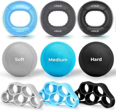 Hand Gripper Strengthener Set - Hand Grip Strengthener, Stress Balls for Adults,Grip Strength Trainer for Hand Sensitivity Training,Hand Rehabilitation Exercising in Saudi Arabia