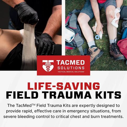 TacMed Solutions Field Trauma Kit Level 2, (FTK) Compact Trauma Waterproof Kit with OLAES Hemostatic Bandage, Chest Seal, and Trauma Shears in Kuwait