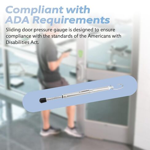 Door Pressure Gauge 0-35 Lbs for Meets ADA Requirement Door Test Tool, Door Pressure Gauge Push-Pull Force Tester with Plastic Protective Tube in Kuwait