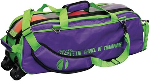 Vise Clear Top 3 Ball Roller Bowling Bag- Grape/Green in Kuwait