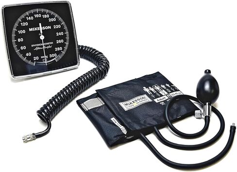 McKesson LUMEON Clock Aneroid Sphygmomanometer, Blood Pressure with Cuff, Wall Mounted, Black, Adult Medium, 1 Count in Saudi Arabia