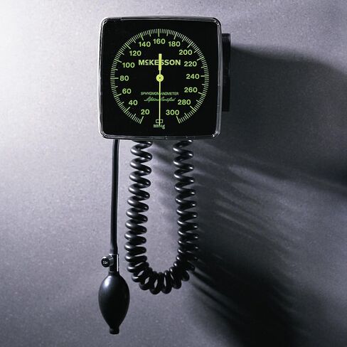 McKesson LUMEON Clock Aneroid Sphygmomanometer, Blood Pressure with Cuff, Wall Mounted, Black, Adult Medium, 1 Count in Saudi Arabia