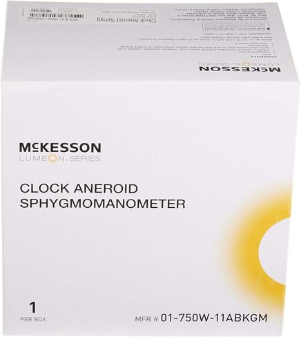 McKesson LUMEON Clock Aneroid Sphygmomanometer, Blood Pressure with Cuff, Wall Mounted, Black, Adult Medium, 1 Count in Saudi Arabia