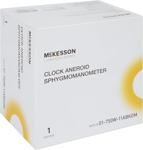 McKesson LUMEON Clock Aneroid Sphygmomanometer, Blood Pressure with Cuff, Wall Mounted, Black, Adult Medium, 1 Count in Saudi Arabia