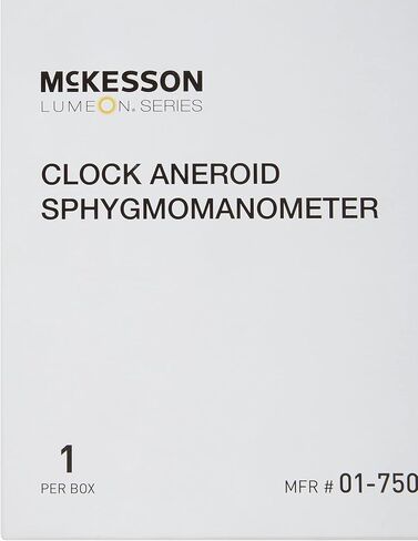 McKesson LUMEON Clock Aneroid Sphygmomanometer, Blood Pressure with Cuff, Wall Mounted, Black, Adult Medium, 1 Count in Saudi Arabia