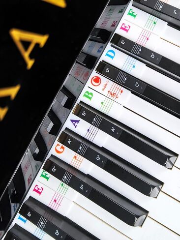 Silicone Piano Key Labels with Black Key Stickers PS-D-C in Kuwait
