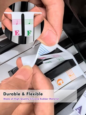Silicone Piano Key Labels with Black Key Stickers PS-D-C in Kuwait