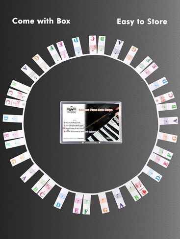 Silicone Piano Key Labels with Black Key Stickers PS-D-C in Kuwait