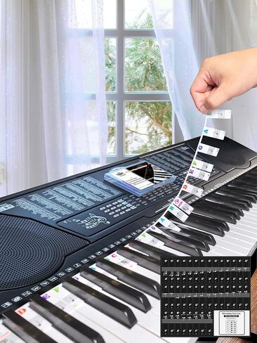 Silicone Piano Key Labels with Black Key Stickers PS-61E-H in Kuwait