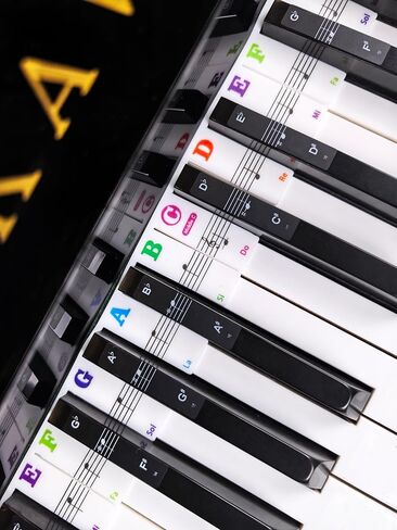 Silicone Piano Key Labels with Black Key Stickers PS-61E-H in Kuwait