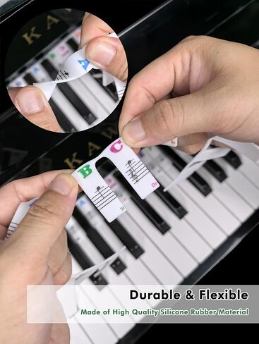 Silicone Piano Key Labels with Black Key Stickers PS-61E-H in Kuwait
