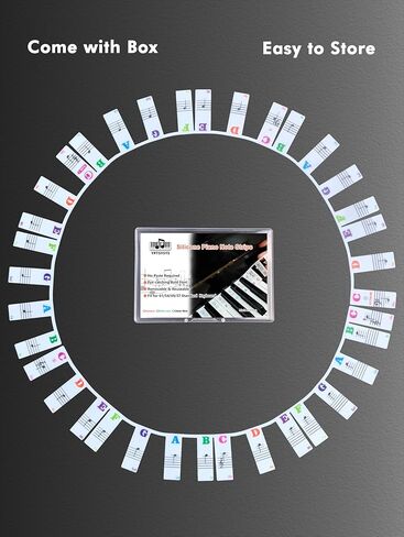 Silicone Piano Key Labels with Black Key Stickers PS-61E-H in Kuwait