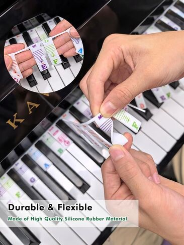 Silicone Piano Key Labels with Black Key Stickers PS-88C-C in Kuwait