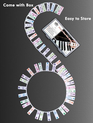 Silicone Piano Key Labels with Black Key Stickers PS-88C-C in Kuwait