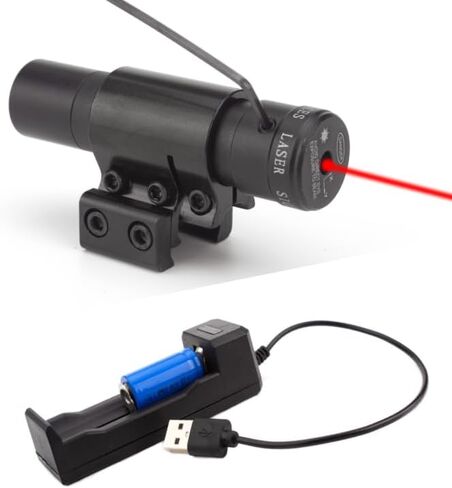Red Laser Sight Beam Dot Sight Scope Tactical Picatinny Sight Scope (Red Laser Beam Dot Sight Scope with Pressure Switch) in Saudi Arabia