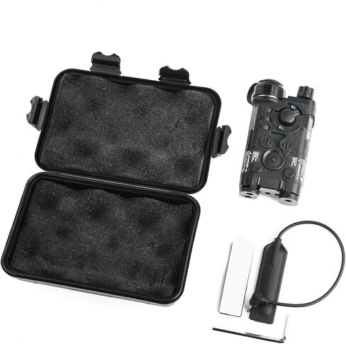 ليزر Airsoft PEQ التكتيكي مع 4 أوضاع، تهدف إلى رؤية ليزر حمراء مع مفتاح ضغط عن بعد بقابس 2.5 مم، رؤية ليزر لصندوق PEQ لـ AEG GBB CQB، مناسب لسكك Picatinny مقاس 20 مم in Kuwait