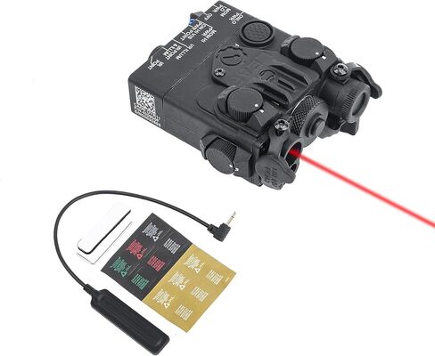 Airsoft A2 Laser Sight with QD Quick Release Mount for 20mm Picatinny Rail, Tactical Aiming Red Laser with 2.5mm Plug Remote Pressure Switch in Kuwait